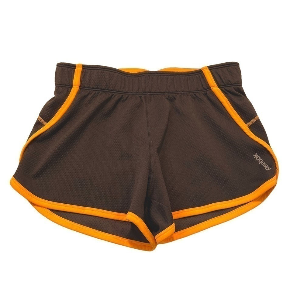 Reebok Women's Size Small Athletic Shorts Dark Gray Melon Orange 3" Inseam Mid